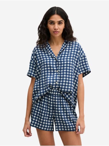Marc O'Polo Pyjamaoberteil Mix N Match in navy peony check