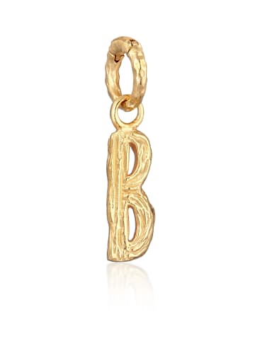 Elli Anhänger 925 Sterling Silber Buchstabe, Buchstabe - B in Gold