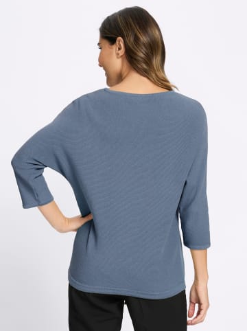 Sieh an! 3/4-Arm-Pullover in taubenblau