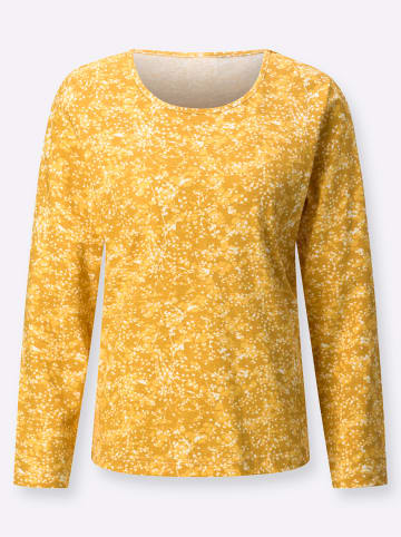 WITT WEIDEN Langarm-Shirt in ocker-gelb-bedruckt