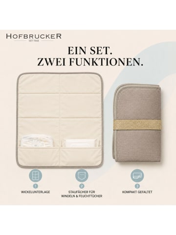 Hofbrucker MARA Faltbare Wickelunterlage für unterwegs in Taupe