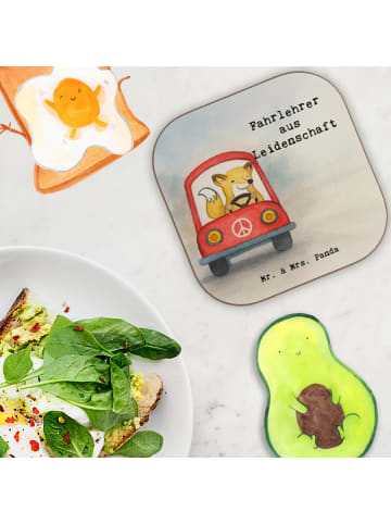 Mr. & Mrs. Panda Untersetzer für Gläser Fahrlehrer Leidenschaft ... in Weiß