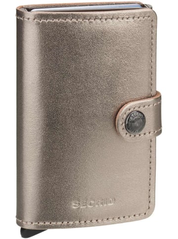 Secrid Geldbörse Miniwallet Metallic in Champagne-Brown