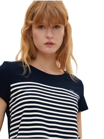 TOM TAILOR Denim T-Shirt RELAXED STRIPED in Mehrfarbig