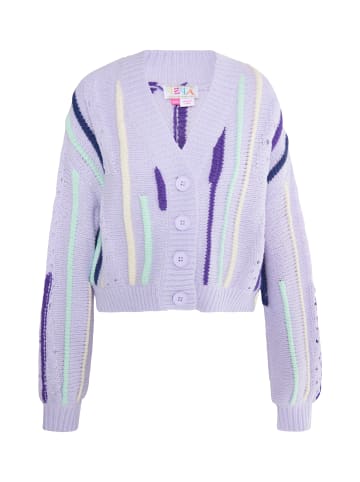 IZIA Damen Cardigan in Helllila Mehrfarbig