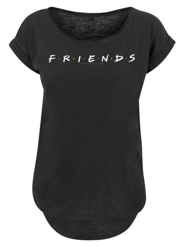 F4NT4STIC Long Cut T-Shirt 'FRIENDS TV Serie Text Logo' in schwarz