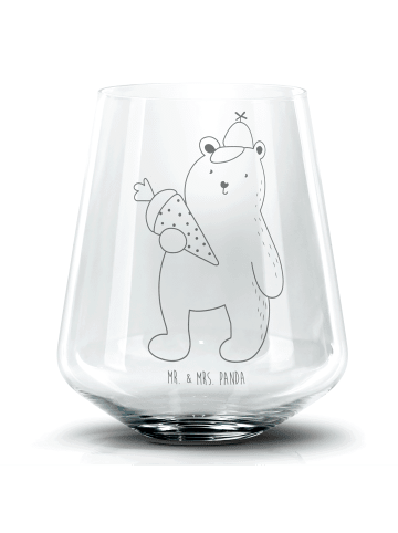 Mr. & Mrs. Panda Cocktail Glas Bär Schultüte ohne Spruch in Transparent