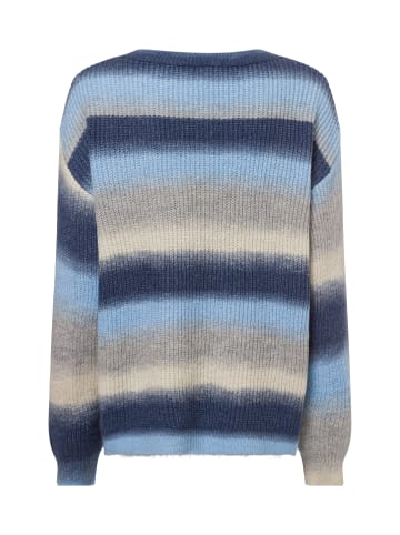 More & More Strickpullover in blau beige - 0001