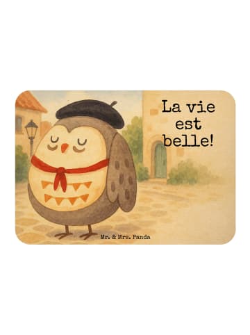 Mr. & Mrs. Panda Magnet Eule Frankreich Design mit Spruch in Weiß