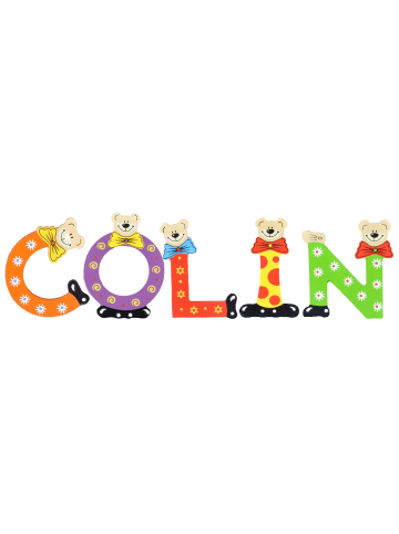 Playshoes Deko-Buchstaben "COLIN" in bunt