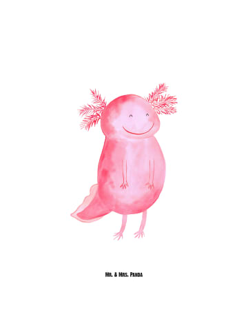 Mr. & Mrs. Panda feldflasche Axolotl Glücklich ohne Spruch in Weiß