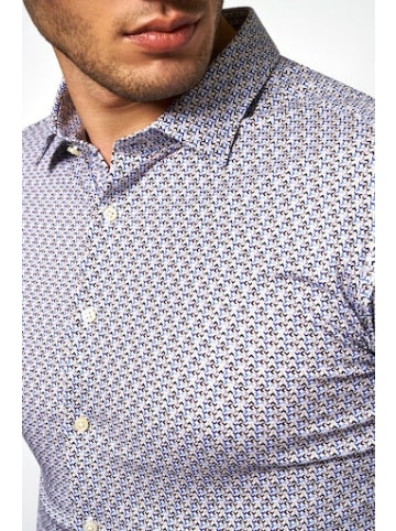 Wappen Langarm FreizeitHemd für Herren in braun