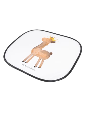 Mr. & Mrs. Panda Sonnenblende Auto Lama König ohne Spruch in Weiß