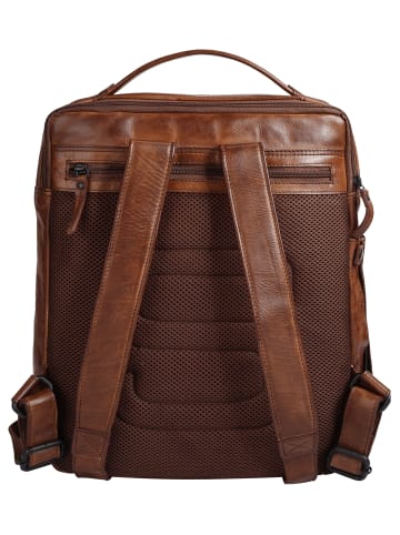 SPIKES & SPARROW Rucksack echt Leder in cognac