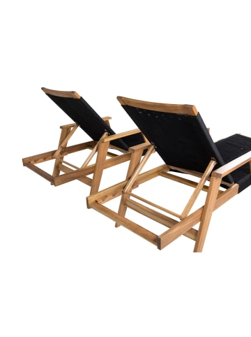 ebuy24 Loungestuhl John Schwarz, Natur 73 x 200 cm