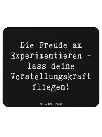 Mr. & Mrs. Panda Mouse Pad Spruch Die Freude am Experimentieren ... in Schwarz