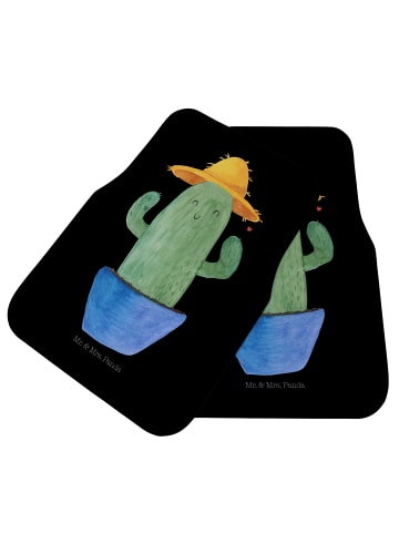 Mr. & Mrs. Panda Auto Fußmatte Kaktus Hut ohne Spruch in Schwarz
