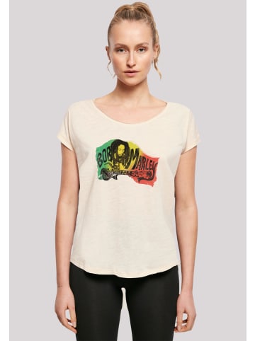 F4NT4STIC Long Cut T-Shirt Bob Marley Chords Reggae Music by Rock Off in Whitesand
