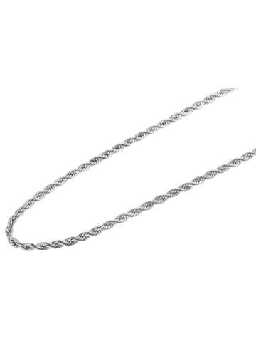 Adeliás Unisex Halskette – Kordelkette aus Edelstahl 50 cm in silber