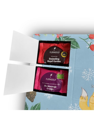 Mr. & Mrs. Panda Tee Adventskalender Waldtiere Aloha mit Spruch in Eisblau