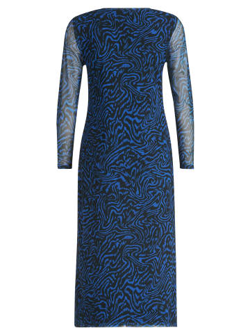 Vera Mont Basic-Kleid mit Animalprint in Blau/Schwarz