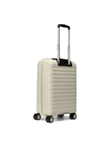 D&N Travel Line 4700 4 Rollen Kabinentrolley 55 cm mit Dehnfalte cream white