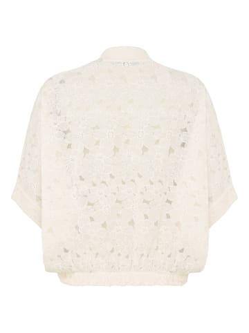 Zero  Spitzenjacke kurzarm mit Taschen in Eggnog