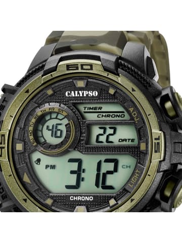 Calypso Digital-Armbanduhr Calypso Digital schwarz, braun extra groß (ca. 48mm)