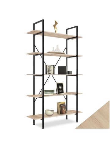 tectake Standregal, inklusive Kippschutz, 106 x 34,5 x 179,5 cm