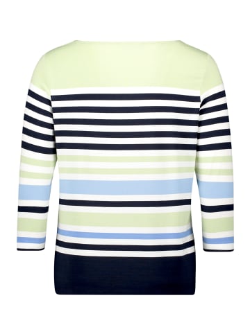 Betty Barclay Basic Shirt mit U-Boot-Ausschnitt in Green/Light Blue