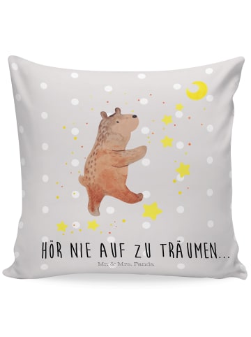 Mr. & Mrs. Panda kuschelkissen 40x40 Bär Träume mit Spruch in Grau Pastell