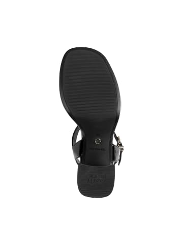 Tamaris Ledersandalen mit Absatz Schwarz