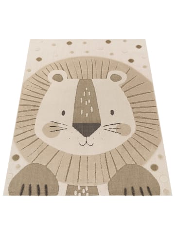 KADIMA DESIGN Kinderteppich Löwe Kinderzimmer in Beige
