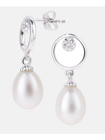 Diamant L'éternel Ohrhänger aus 375 Weißgold mit Diamant mit Perle