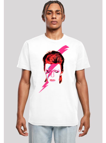 F4NT4STIC T-Shirt David Bowie Aladdin Sane Lightning Bolt in weiß