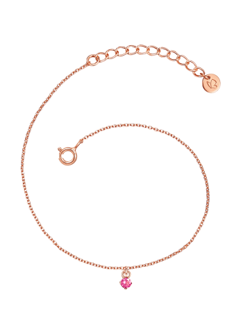 Glanzstücke München Armband aus Sterling Silber mit Turmalin in roségold