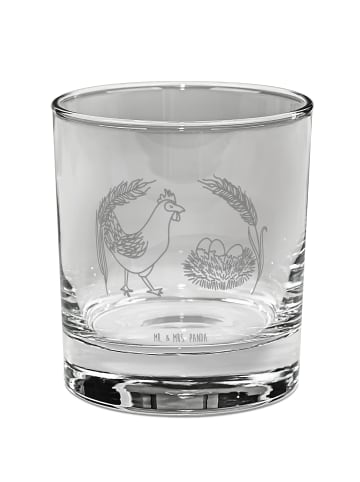 Mr. & Mrs. Panda Gravur Glas Huhn Stolz ohne Spruch in Transparent