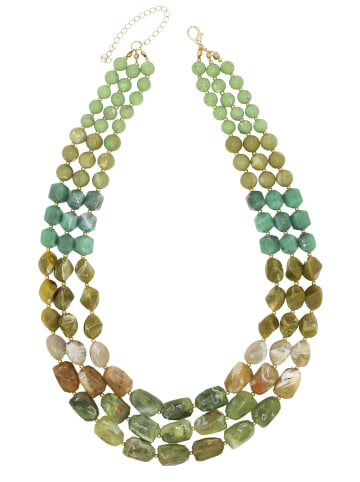 collezione alessandro Kurze Kette " Marble " in grün