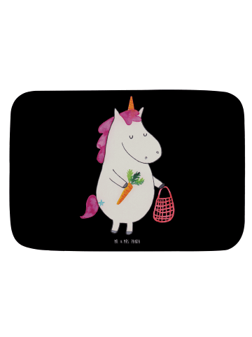 Mr. & Mrs. Panda Badematte Einhorn Vegan ohne Spruch in Schwarz