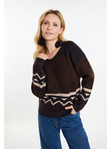 VIRITA Women Pullover in Braun Mehrfarbig