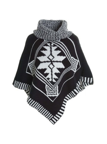 BEZLIT Poncho in Schwarz - Weiß