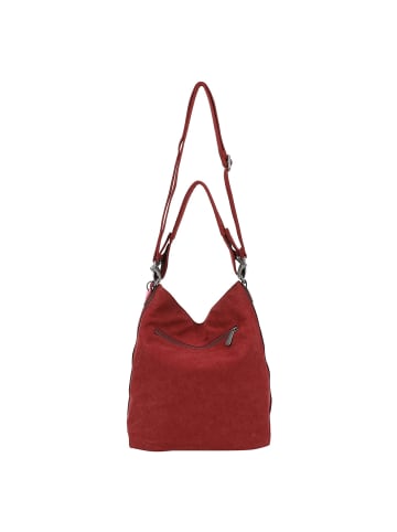 Fritzi aus Preußen Bitzi01 Suede Jacky Schultertasche 34 cm in ruby red
