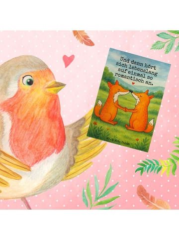 Mr. & Mrs. Panda babykarte Füchse Liebe Design mit Spruch in Weiß