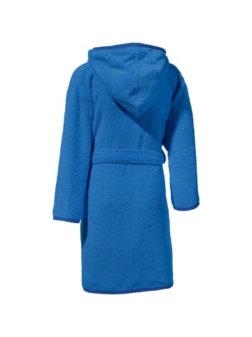 Erwin Müller Frottier Kinder-Bademantel mit Kapuze in blau