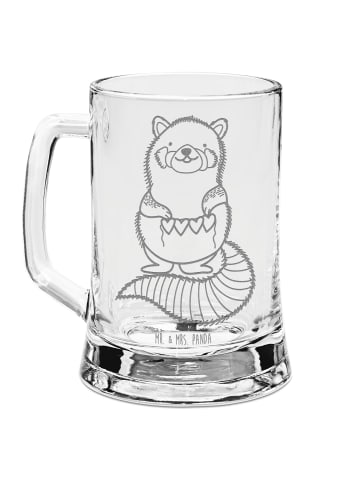 Mr. & Mrs. Panda Gravur Bierkrug Roter Panda ohne Spruch in Transparent