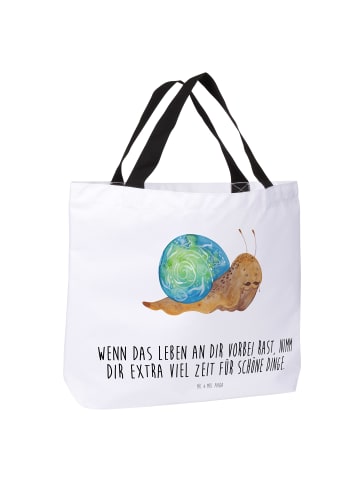 Mr. & Mrs. Panda Tasche Schnecke Sir mit Spruch in Weiß