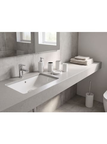 Beliani 5-tlg Badezimmer-Zubehör SEPAHUA in Weiß