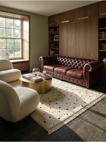 KADIMA DESIGN Shaggy-Teppich Abstrakt weich wohnlich Wohnzimmer Schlafzimmer in Creme