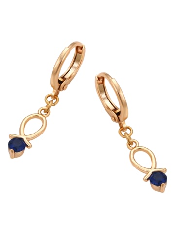 faina Women Drop Earrings in Rose Gold Navy