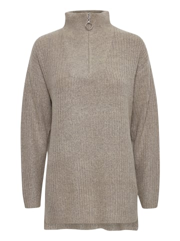 b.young Stehkragenpullover BYNORA LONG JUMPER - in grau